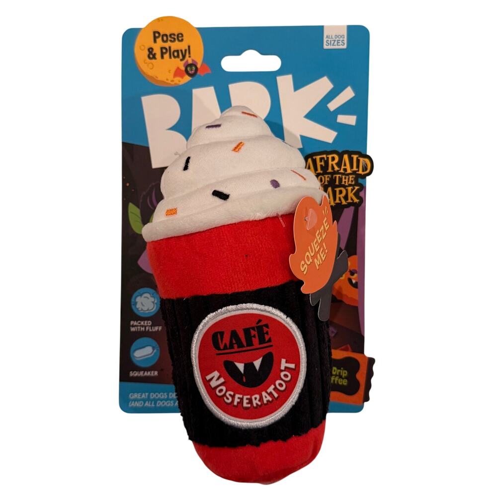 Bark Halloween Cappuccino Plush Dog Toy NEW